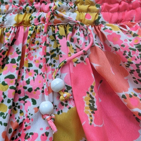 ASOS Swim Tropical Abstract Print Backless Mini Dress Swim Suite Cover-up Sz. 2 - Picture 4 of 6